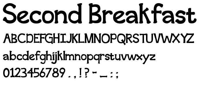 second breakfast font